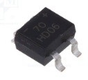 HD06-T DIODES Rectifier Bridge Diode Single 600V 0.8A 4 Pin Mini-DIP SMD T/R