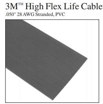 3319/14 100FT UL Wire Cable , 3M Flat Cable 14 Conductors 28AWG 300V